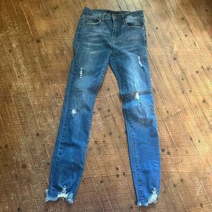 Risen distressed 26/3 straight leg boutique normcore jeans